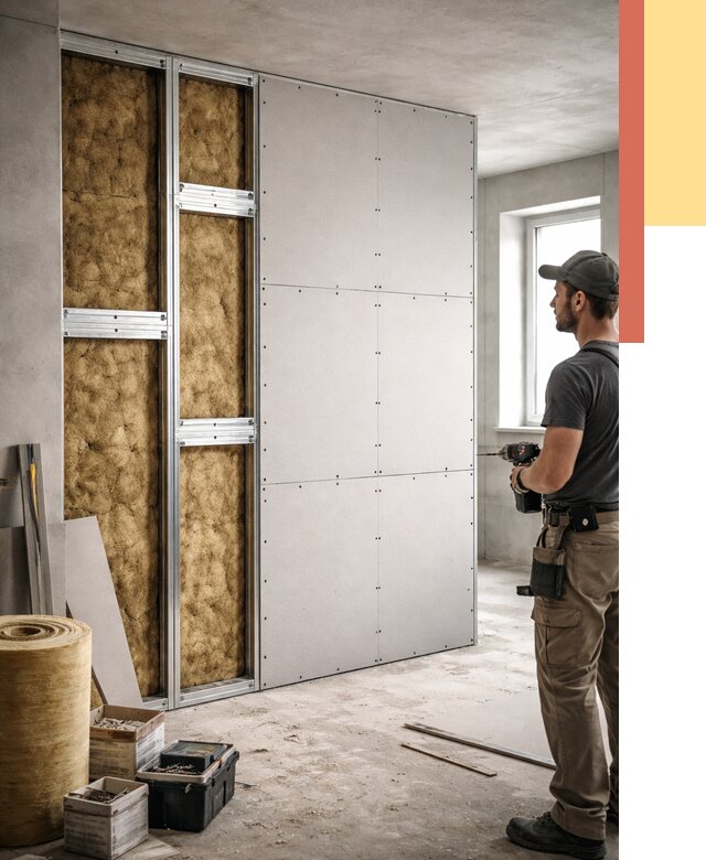 Усиленная перегородка под навеску в Черемхово от 13345 руб. — монтаж под ключ | ОТДЕЛОЧНИК-Чрм