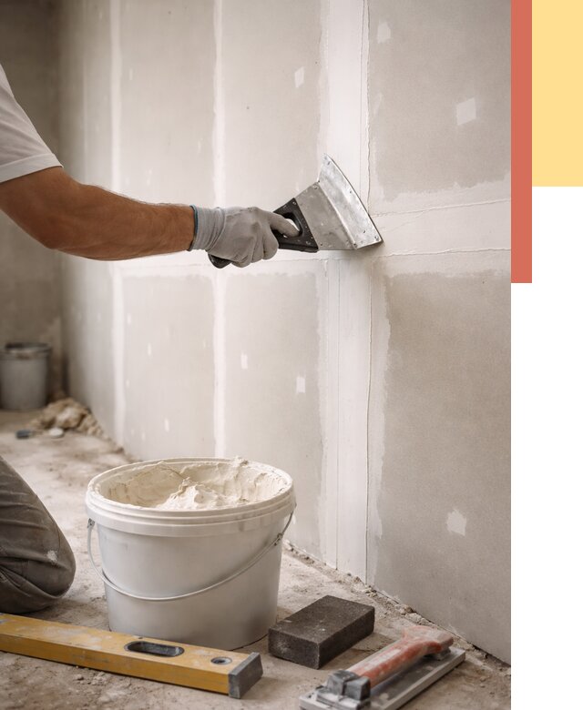 Шпаклевка перегородок из гипсокартона в Черемхово от 2607 руб. — услуги ОТДЕЛОЧНИК-Чрм