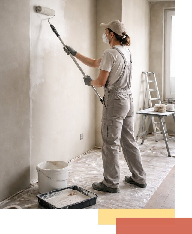 Покраска перегородок из гипсокартона в Черемхово качественно и недорого