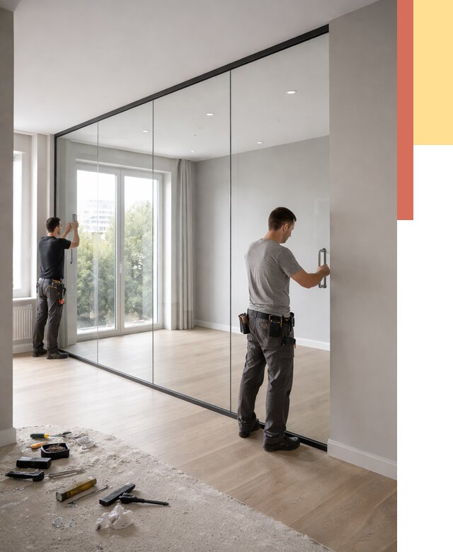 Изготовление стеклянных перегородок в Черемхово от 12876 руб. под ключ | ОТДЕЛОЧНИК-Чрм