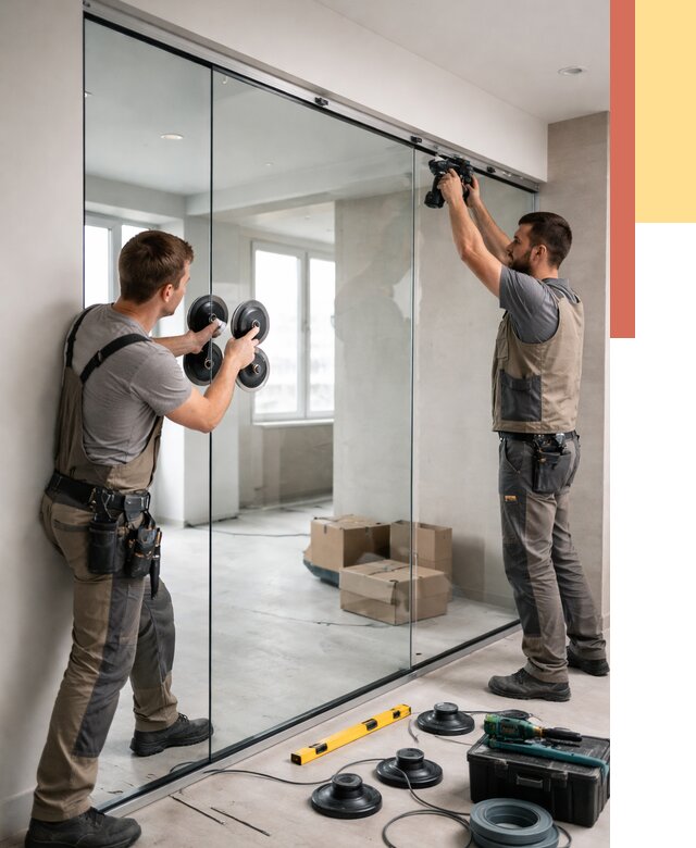 Монтаж стеклянных перегородок в Черемхово от 6777 руб. | ОТДЕЛОЧНИК-Чрм