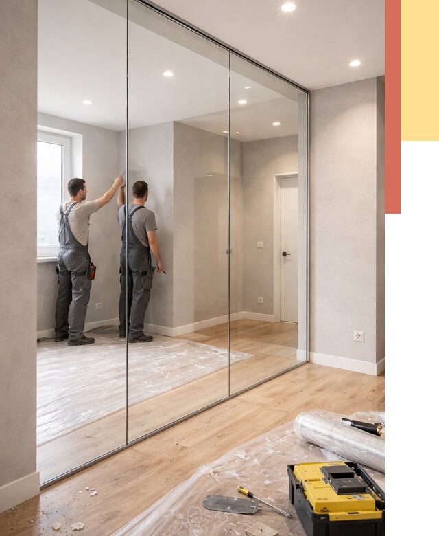 Безрамные стеклянные перегородки в Черемхово — монтаж от 9905 руб. | ОТДЕЛОЧНИК-Чрм