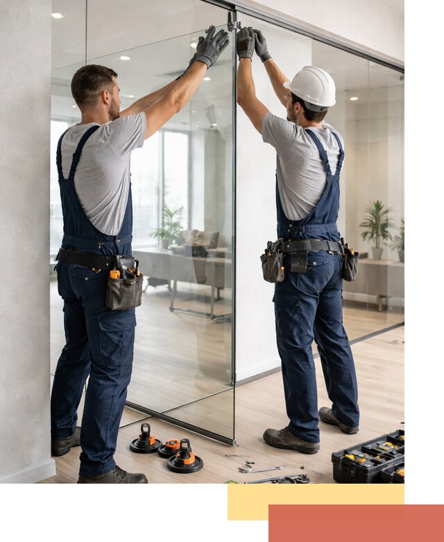 Безрамные стеклянные перегородки под ключ в Черемхово