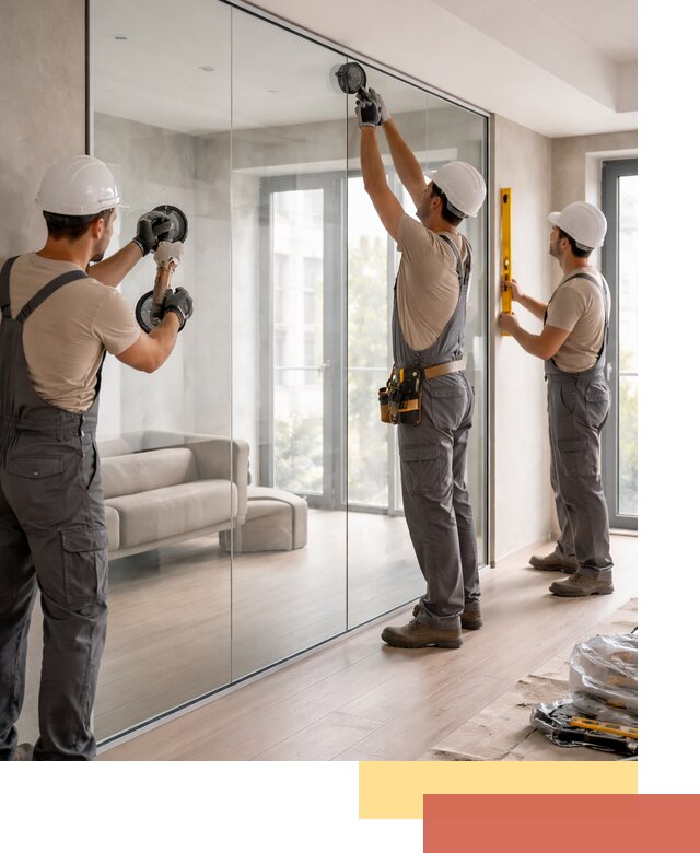 Перегородки из закаленного стекла в Черемхово для офисов и квартир