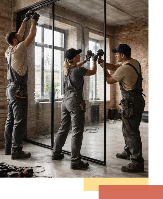 Стеклянные перегородки лофт — изготовление и монтаж в Черемхово