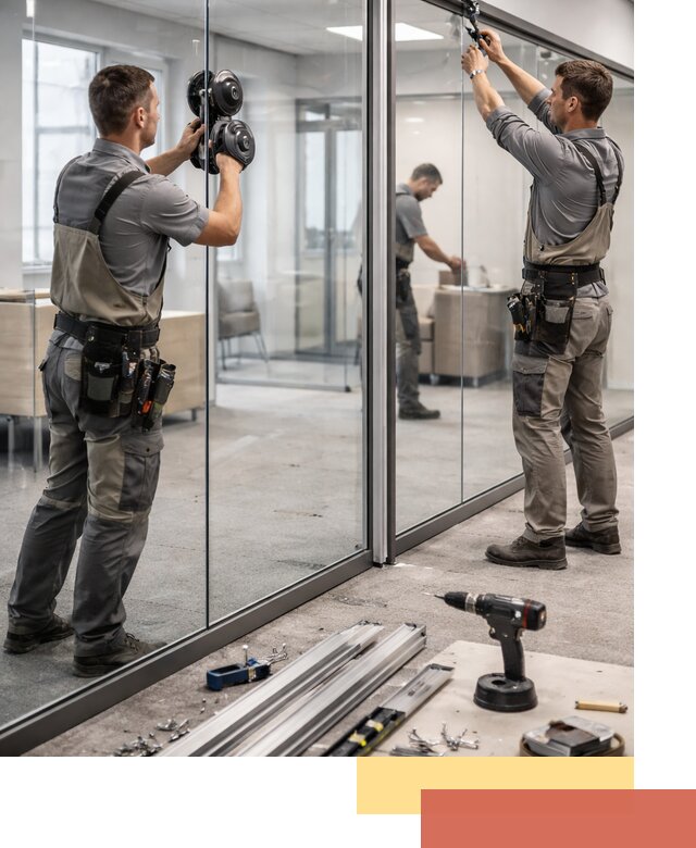 Стеклянные офисные перегородки под ключ в Черемхово