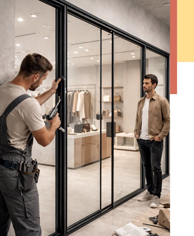 Стеклянные перегородки для магазинов в Черемхово от 8549 руб. под ключ | ОТДЕЛОЧНИК-Чрм