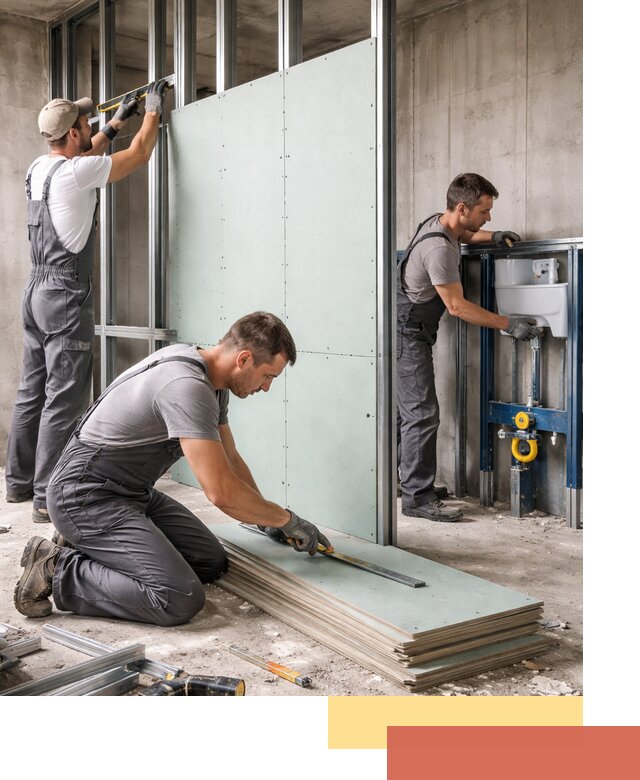 Монтаж и ремонт сантехнических перегородок в Черемхово