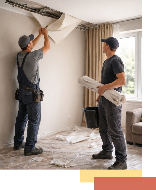 Демонтаж натяжного потолка в Черемхово быстро и аккуратно