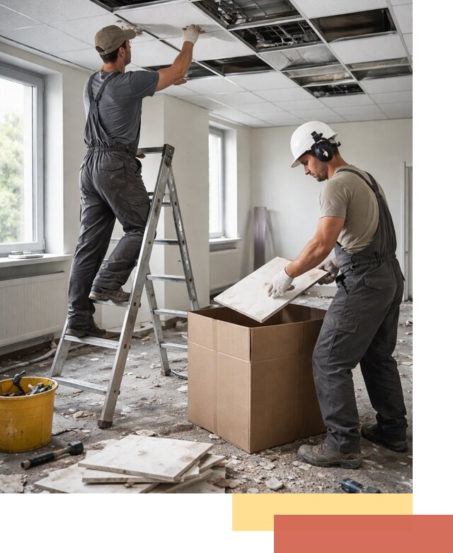 Демонтаж потолочной плитки в Черемхово быстро и аккуратно