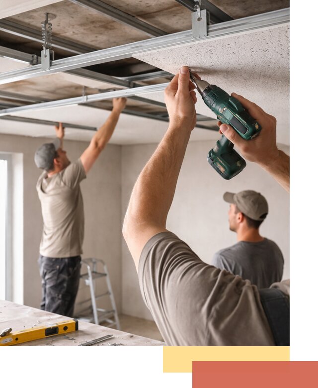 Монтаж акустического потолка в Черемхово под ключ