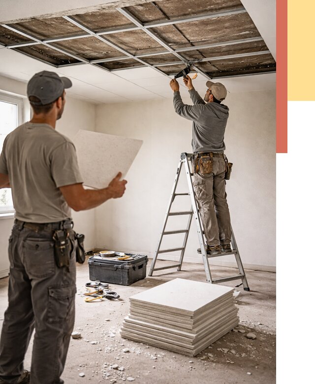 Замена плит подвесного потолка в Черемхово от 1825 руб. быстро и недорого | ОТДЕЛОЧНИК-Чрм