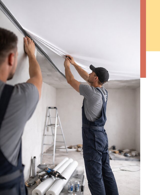 Монтаж матового натяжного потолка в Черемхово от 4692 руб./м² — быстро и недорого | ОТДЕЛОЧНИК-Чрм