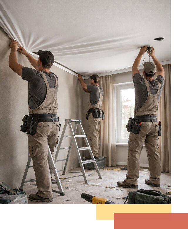 Монтаж матового натяжного потолка в Черемхово качественно и быстро