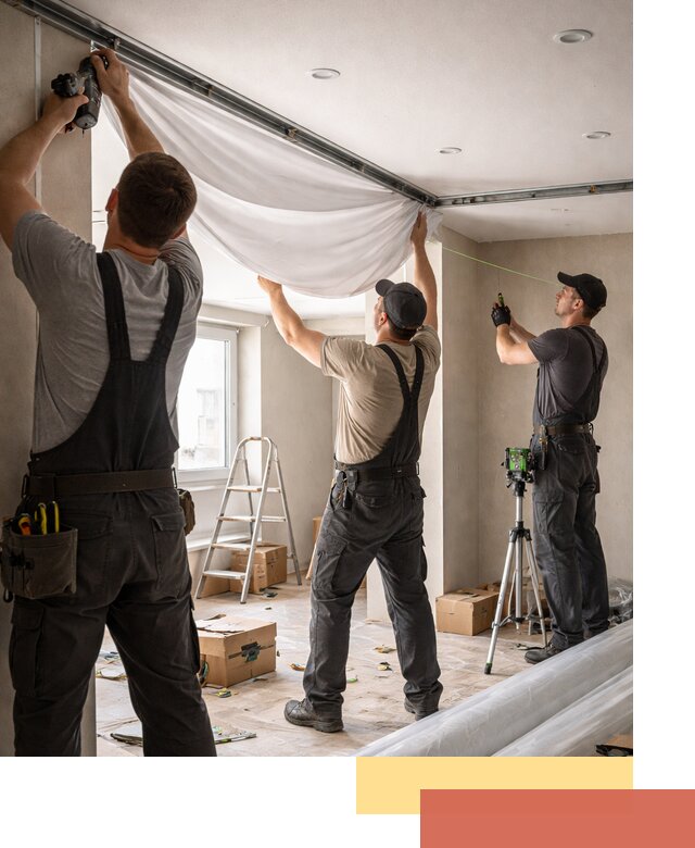 Монтаж парящего натяжного потолка под ключ в Черемхово