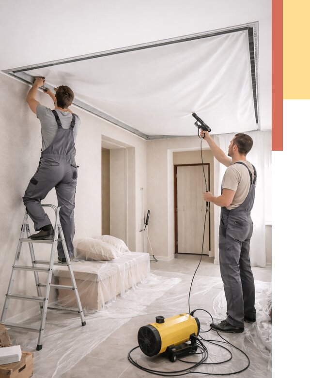 Монтаж натяжного потолка в прихожей в Черемхово от 2763 руб. под ключ | ОТДЕЛОЧНИК-Чрм