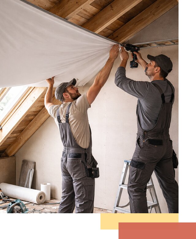 Монтаж натяжного потолка в мансарде в Черемхово