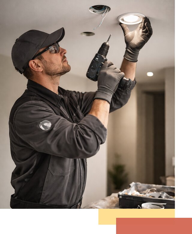 Установка точечных светильников в натяжной потолок в Черемхово