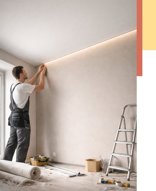 Теневые натяжные потолки в Черемхово от 8549 руб. под ключ | ОТДЕЛОЧНИК-Чрм