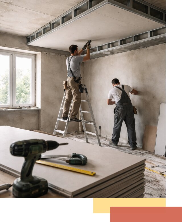 Двухуровневый потолок из гипсокартона в Черемхово