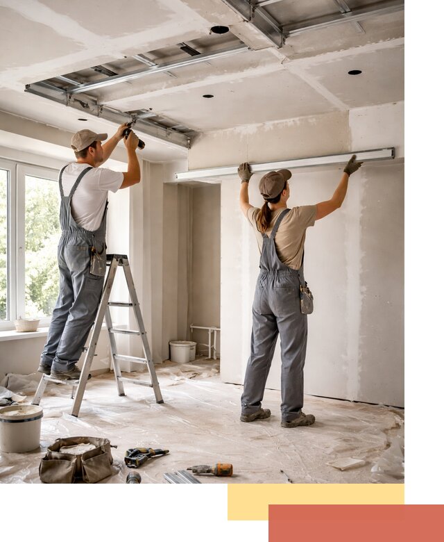 Монтаж многоуровневого потолка из гипсокартона в Черемхово