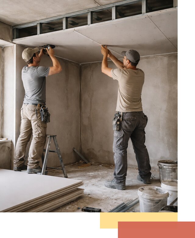 Короб из гипсокартона на потолке под ключ в Черемхово