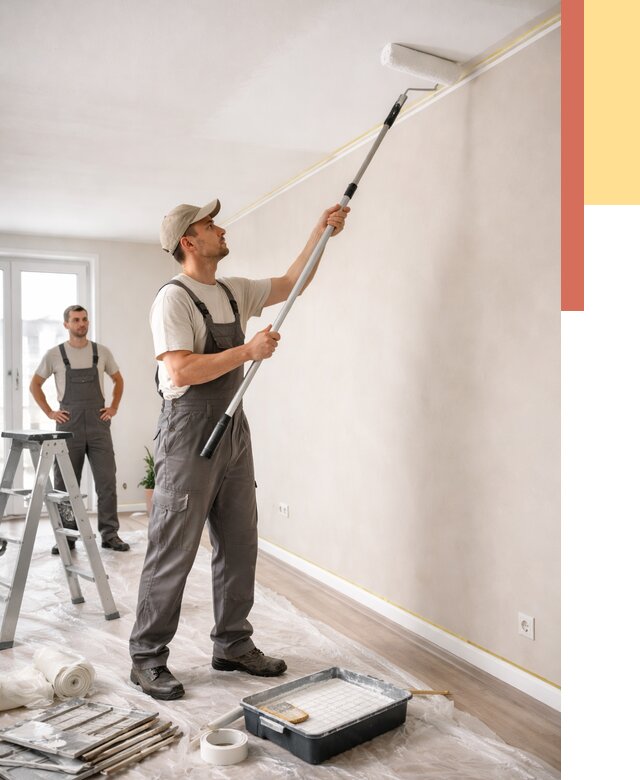 Покраска потолка из гипсокартона в Черемхово от 4692 руб./м2 — услуги под ключ | ОТДЕЛОЧНИК-Чрм