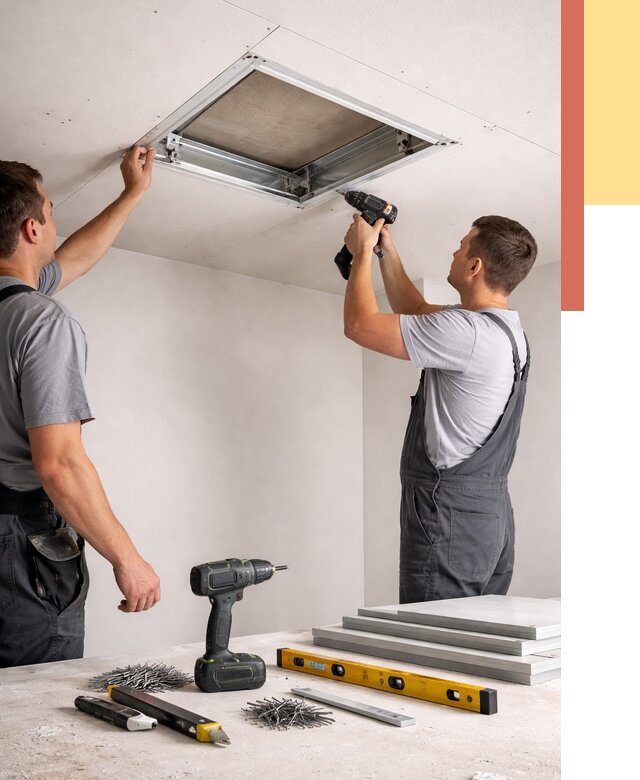 Установка люка в потолок ГКЛ в Черемхово от 2607 руб. под ключ | ОТДЕЛОЧНИК-Чрм