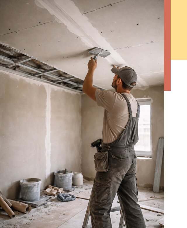 Ремонт потолка из гипсокартона в Черемхово от 678 руб./м² — быстро и недорого | ОТДЕЛОЧНИК-Чрм