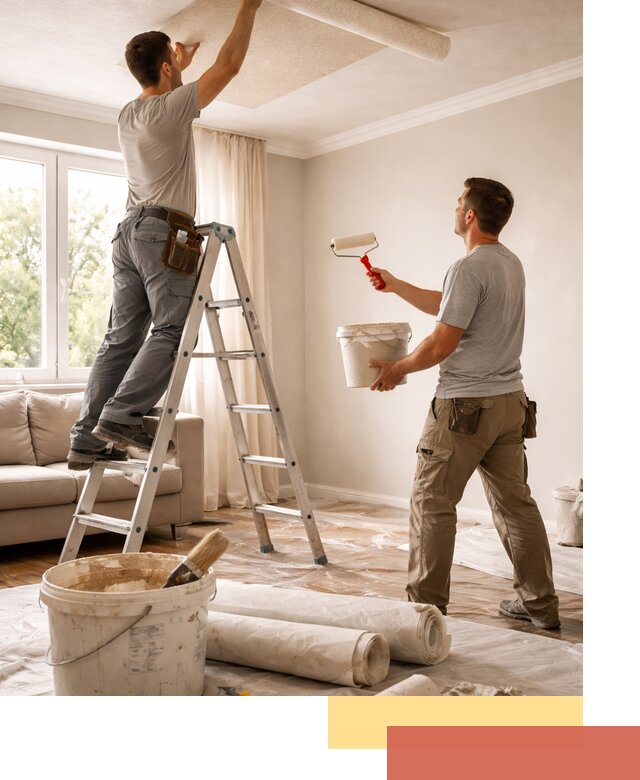 Поклейка обоев на потолок в Черемхово — качественно и быстро