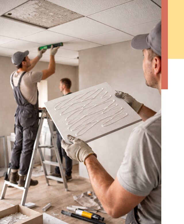 Монтаж потолочной плитки в Черемхово от 4692 руб. — быстро и недорого | ОТДЕЛОЧНИК-Чрм