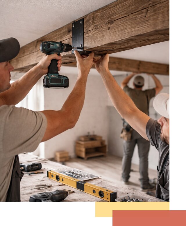 Монтаж декоративных потолочных балок в Черемхово