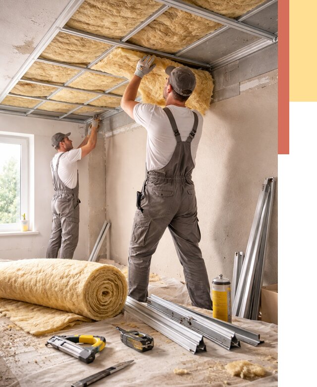 Утепление потолка в Черемхово от 7507 руб/м2 — недорого, быстро, под ключ | ОТДЕЛОЧНИК-Чрм