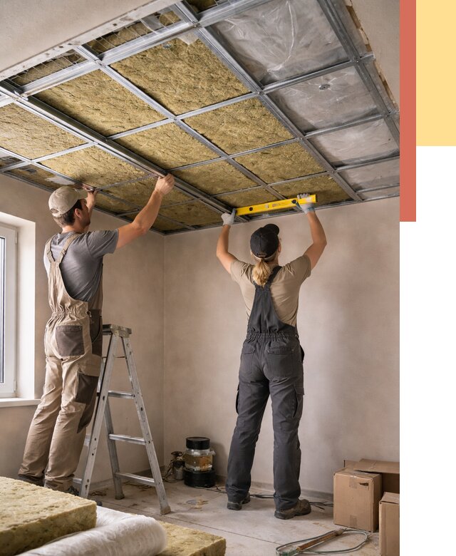 Шумоизоляция потолка в Черемхово от 1303 руб. под ключ — услуги ОТДЕЛОЧНИК-Чрм